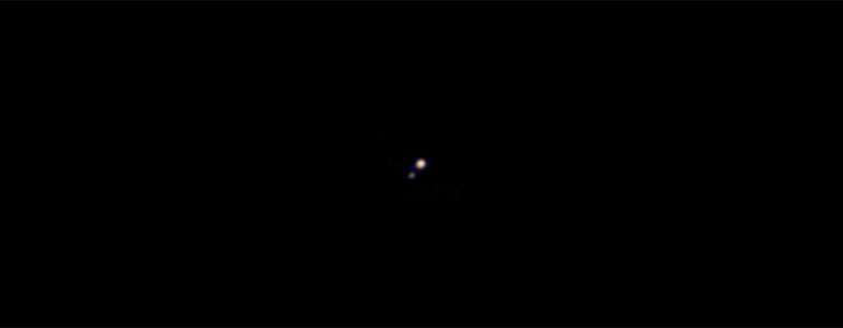 First Pluto-Charon Color Image from New Horizons
