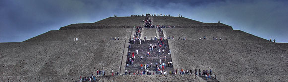 The Pyramid of the Sun at Teotihuacan. near Mexico City