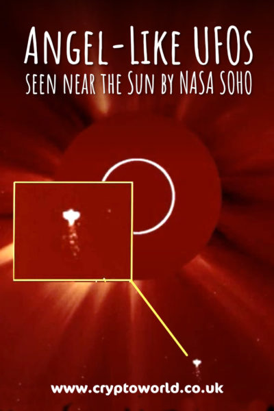 Angel-Like UFOs seen near the Sun by NASA SOHO